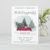 Einladung der Gesellschaft "Watercolor red LKW" (Stehend Vorderseite)