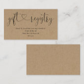 Einladung der Giftregistrierung / Einladung (Vorne/Hinten)