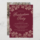 Einladung der Gilded Bronze Graduation Party (Vorne/Hinten)