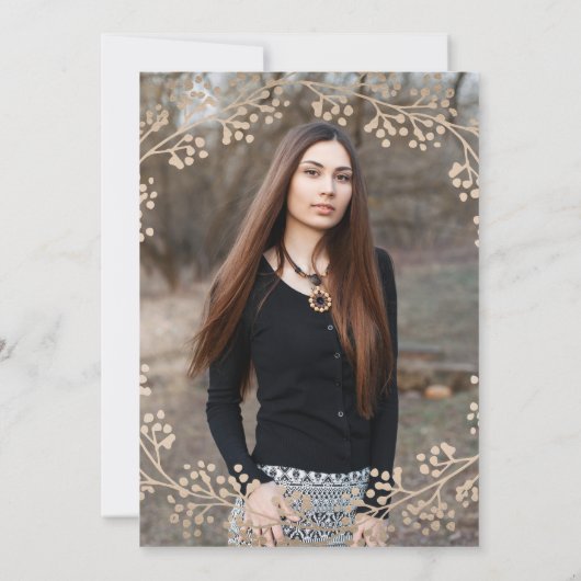 Einladung der Gilded Bronze Graduation Party (Rückseite)