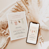 Einladung der Girl-Baby-Dusche, Boho Girl-Babydusc