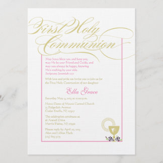Einladung der Girl First Communitation - Rosa