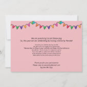 Einladung der Girl's Drive By Birthday Parade (Rückseite)