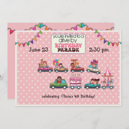 Einladung der Girl's Drive By Birthday Parade