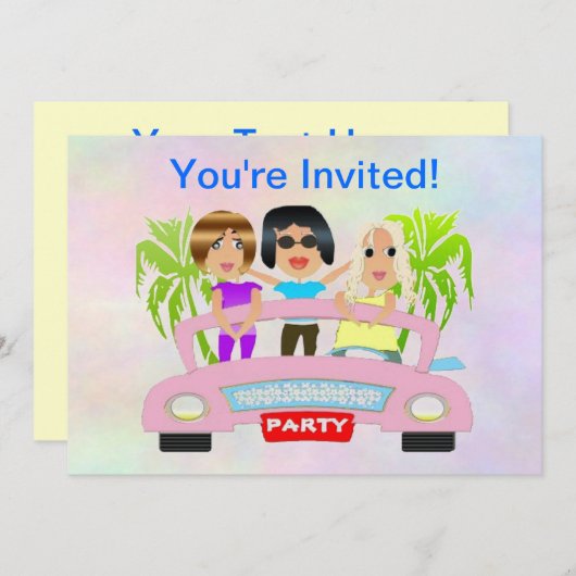 Einladung der Girls Night (Vorne/Hinten)