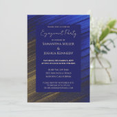 Einladung der "Gold and Blue Engagement Party" (Stehend Vorderseite)