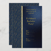 EINLADUNG DER GOLD BACHELOR PARTEI NEUE (Vorne/Hinten)