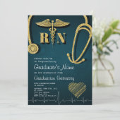 Einladung der Gold Medical School Graduation Party (Stehend Vorderseite)