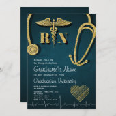 Einladung der Gold Medical School Graduation Party (Vorne/Hinten)