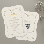 Einladung der Goldbow-Hochzeit mit QR-Code