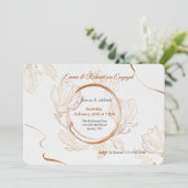 Einladung der Golden Ring Engagement Party (Stehend Vorderseite)