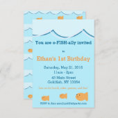 Einladung der Goldfish Geburtstagspartei (Vorne/Hinten)