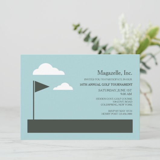 Einladung der Golfflagge (Stehend Vorderseite)