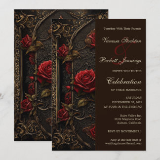 Einladung der Gothic-Rote Rose