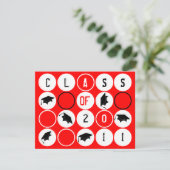 Einladung der Graduationspartei DOT191 Rot (Stehend Vorderseite)