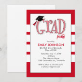 Einladung der Graduationspartei Rot (Vorne/Hinten)