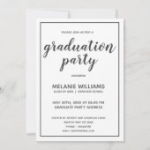 Einladung der Graduationspartei zur Anpassung (Rückseite)