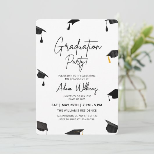 Einladung der Graduiertengruppe, Uni-Abschluß (Stehend Vorderseite)