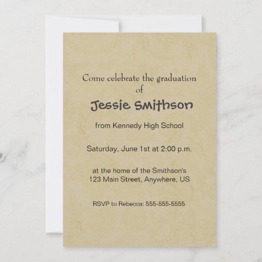 Einladung der Graduiertenpartei - Ärger (Rückseite)