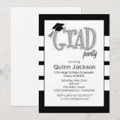 Einladung der Graduierungspartei Black (Vorne/Hinten)