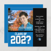 Einladung der Graduierungspartei-Blue-2 (Vorne/Hinten)