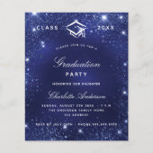 Einladung der Graduierungspartei "blue budget" Flyer (Vorne)