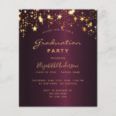 Einladung der Graduierungspartei Bordeaux zum Gold Flyer (Vorne)