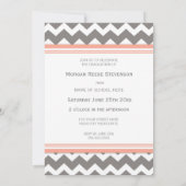 Einladung der Graduierungspartei Koralle Zickzack (Rückseite)