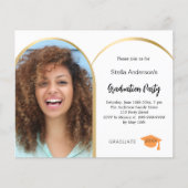 Einladung der Graduierungspartei "Weißes Foto" (Vorderseite)