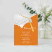 Einladung der Graduierungspartei "White Orange Gra (Stehend Vorderseite)