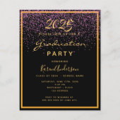 Einladung der Graduierungspartei zur Einladung zum Flyer (Vorne)