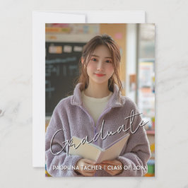 Einladung der Graduierungspartei zur Postkarte