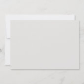 Einladung der grauen und weißen Babydusche (Rückseite)