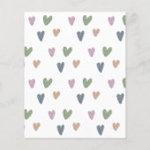 Einladung der Green Boho Arch Baby Dusche (Rückseite)