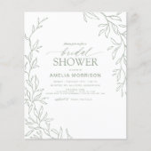 Einladung der Green Bridal Dusche von Leaf Sage Flyer (Vorne)