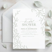 Einladung der Green Bridal Dusche von Leaf Sage Flyer