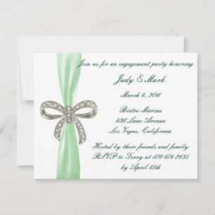 Einladung der Green Diamond Bow Engagement Party