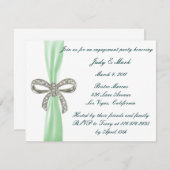 Einladung der Green Diamond Bow Engagement Party (Vorne/Hinten)