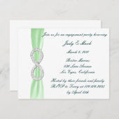 Einladung der Green Diamond Infinity Engagement Pa (Vorne/Hinten)