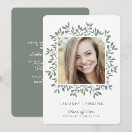 Einladung der Green Leaf Grad Foto Graduation Part