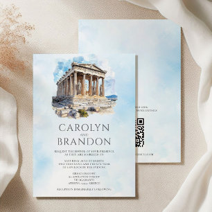 Einladung der griechischen Hochzeit in Urlaubsort 