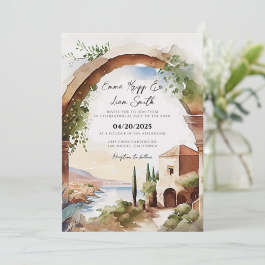 Einladung der griechischen Hochzeitsgesellschaft R (Stehend Vorderseite)