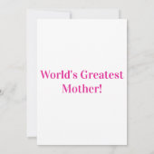 Einladung der größten Mutter der Welt (Rückseite)