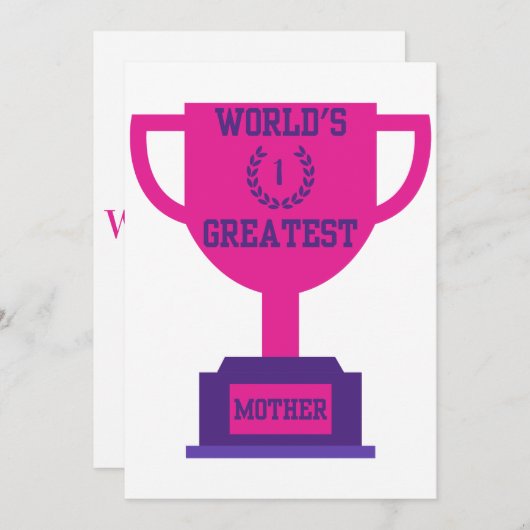 Einladung der größten Mutter der Welt (Vorne/Hinten)