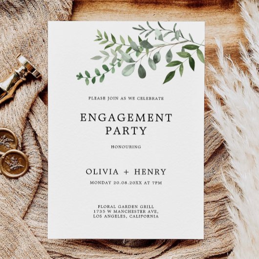 Einladung der Grüne-Hochzeitspartei