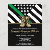 Einladung der Grünen Armee zum Militärruhestand (Vorderseite)