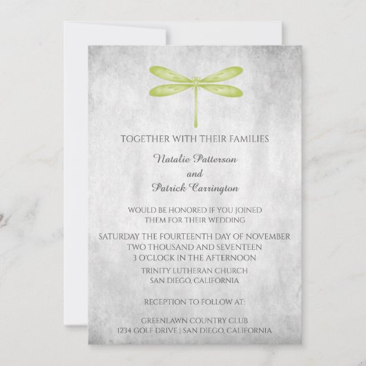 Einladung der grünen Libelle (Vorderseite)