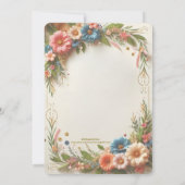 Einladung der Gruppe Soft Floral Frame Graduation (Rückseite)