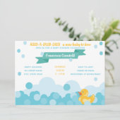 Einladung der Gummi Duck Babydusche (Stehend Vorderseite)