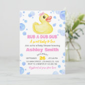 Einladung der Gummi Duck Babydusche (Stehend Vorderseite)